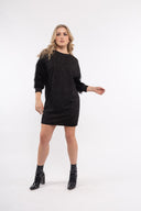 Women’s Knit Long Sleeve Dress. Composition: 95% Polyester and 5% Elastane. 