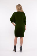 Women’s Knit Long Sleeve Dress. Composition: 50% Viscose, 25% Nylon, 20% Polyester and 5% Lycra. 
