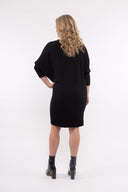 Women’s Knit Long Sleeve Dress. Composition: 50% Viscose, 25% Nylon, 20% Polyester and 5% Lycra. 