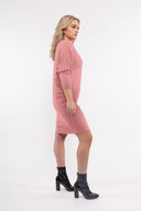 Women’s Knit Long Sleeve Dress. Composition: 50% Viscose, 25% Nylon, 20% Polyester and 5% Lycra. 