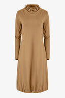 Women's Knit Turtle-Neck Knee-Length Dress | M