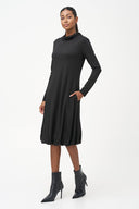 Women's Knit Turtle-Neck Knee-Length Dress | M