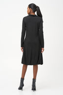 Women's Knit Turtle-Neck Knee-Length Dress | M