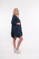 Women’s Knit Long Sleeve Dress. Composition: 95% Cotton and 5% Spandex. 