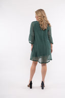 Women’s Woven 3/4 Sleeve Dress. Composition: 70% Viscose and 30% Silk. 
