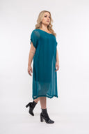 Women’s Woven Short Sleeve Dress. Composition: 70% Viscose and 30% Silk. 