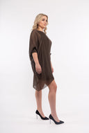 Women’s Woven Long Sleeve Dress. Composition: 70% Viscose and 30% Silk. 