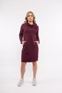 Women’s Knit Long Sleeve Dress. Composition: 95% Cotton and 5% Spandex. 