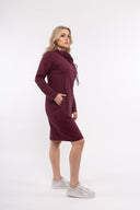 Women’s Knit Long Sleeve Dress. Composition: 95% Cotton and 5% Spandex. 