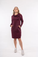 Women’s Knit Long Sleeve Dress. Composition: 95% Cotton and 5% Spandex. 