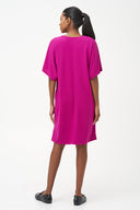 Women's Knit Scoop-Neck Dress, Elbow-Length Sleeves & Side Pockets