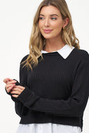 Women's Knit & Woven Combo Tunic | M