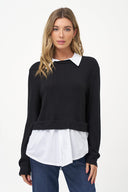 Women's Knit & Woven Combo Tunic | M