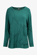 Women's Knit Wide Neck Tunic | M