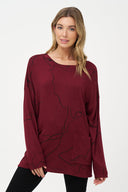 Women's Knit Wide Neck Tunic | M