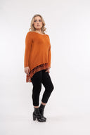 Women’s Knit Long Sleeve Tunic. Composition: 53% Viscose, 22% Polyester, 20% Nylon and 5% Spandex. 