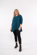 Women’s Knit Long Sleeve Tunic. Composition: 60% Acrylic, 25% Viscose and 5% Elastane. 