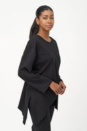 Women's Knit Crew-Neck Long-Sleeve Tunic | M