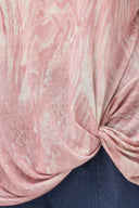 Women's Knit Wide Crew-Neck Tunic, Long Sleeves & Twisted Front Hem