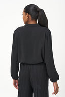 Women's Woven Button Down Shirt With A Front Pin-Tuck Detailing | M