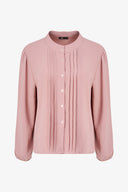 Women's Woven Button Down Shirt With A Front Pin-Tuck Detailing | M