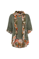 Women’s Knit/Woven Long Sleeve 3-Piece Tunic | M
