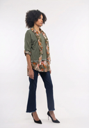 Women’s Knit/Woven Long Sleeve 3-Piece Tunic | M