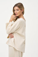 Women's Knit Crew-Neckline Sweatshirt | M