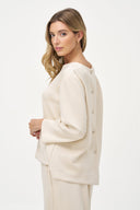 Women's Knit Crew-Neckline Sweatshirt | M