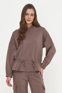 Women's Knit Hooded Sweatshirt