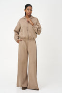 Women's Knit Hooded Zip-Up Long Sleeve Sweatshirt | M