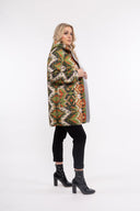 Women’s Knit Long Sleeve Coat. Composition: 60% Viscose, 35% Polyester and 5% Elastane. 