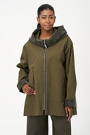 Women's Woven Zip-Up Long Sleeve Jacket | M