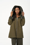 Women's Woven Zip-Up Long Sleeve Jacket | M