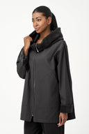 Women's Woven Zip-Up Jacket with Long Sleeves