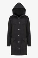 Women's Woven Mid Length Button Down Coat | M