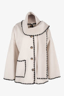 Women's Woven Button-Down Hip-Length Coat | M