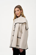 Women's Woven Button-Down Hip-Length Coat | M