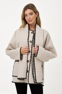 Women's Woven Button-Down Hip-Length Coat | M
