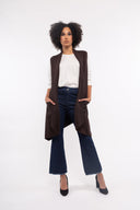 Women’s Knit Sleeveless Cardigan. Composition: 40% Polyamide, 35% Viscose and 25% Microfiber. 