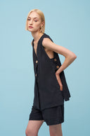 Women's Woven Sleeveless Jacket