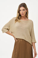 Women's Knit Boat-Neck Sweater | M