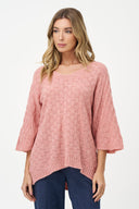 Women's Knit V-Neck Sweater with Long Sleeves