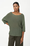 Women's Knit Boat-Neck Sweater | M