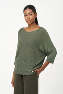 Women's Knit Boat-Neck Sweater | M