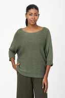 Women's Knit Boat-Neck Sweater | M