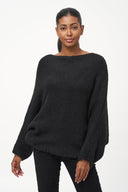 Women's Knit Boat-Neck Sweater | M