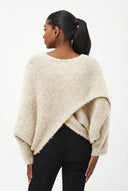 Women's Reversible Boat-Neck Sweater, Long Sleeves & Crisscross Front