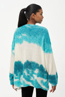 Women's Crew-Neck Sweater, Spray-Paint Art & Oversized Patch Pocket