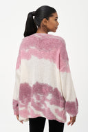 Women's Crew-Neck Sweater, Spray-Paint Art & Oversized Patch Pocket